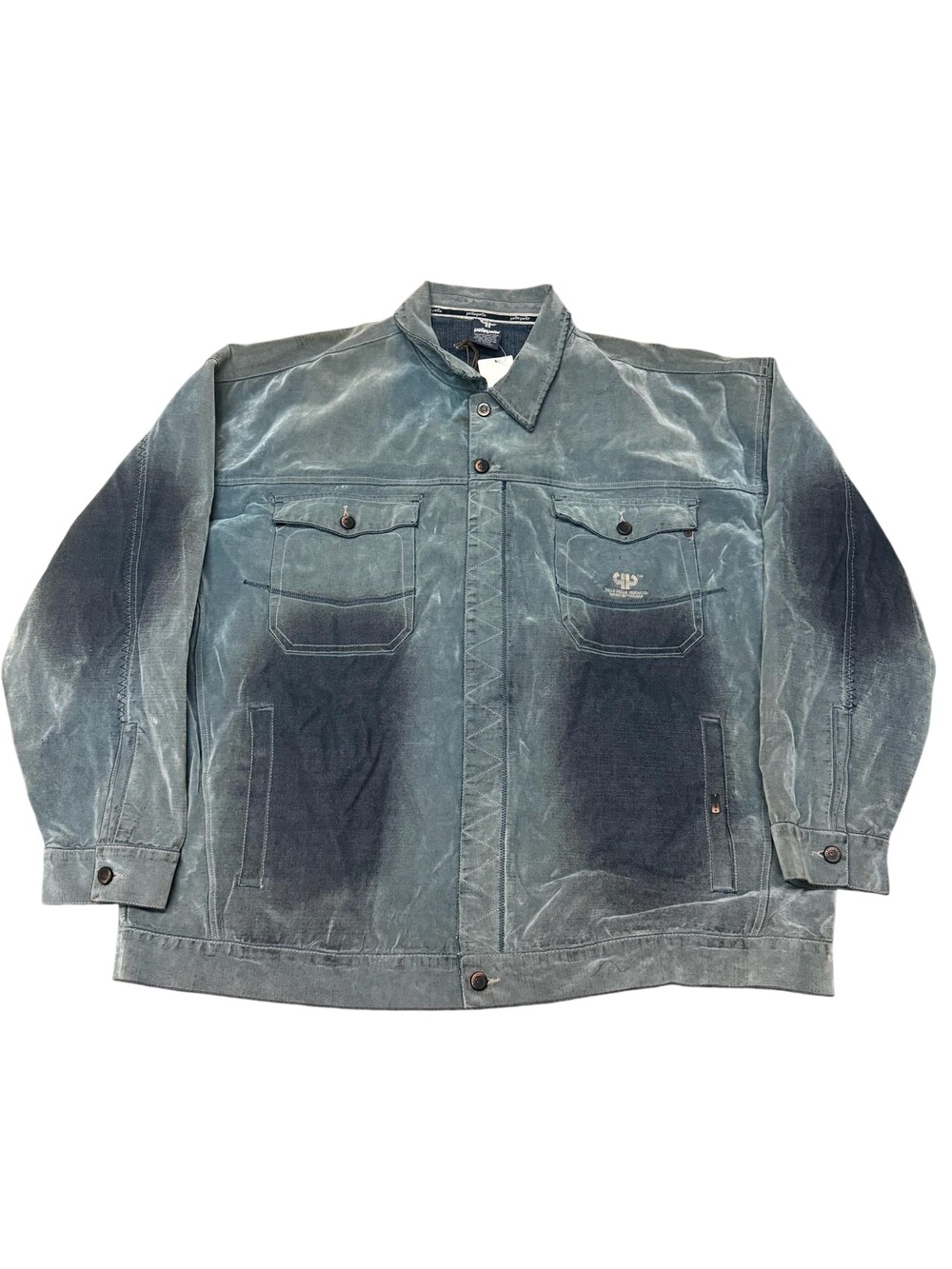 Pelle Pelle Jacket Mens 3XL Flocked Denim Hip Hop Streetwear vintage 90s NOS